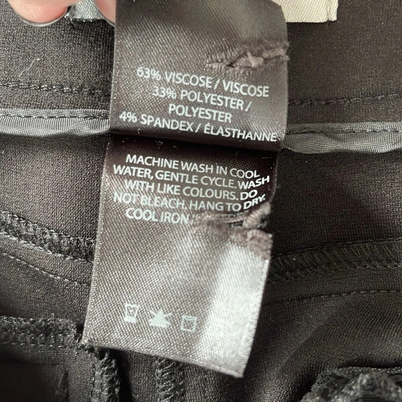 REACTION Kenneth Cole Black Stretch Dress Pants Trousers Straight Leg Pockets 12 - Picture 8 of 11